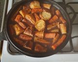 A picture of step 1 of Shepherds Pie from leftovers.