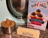 A picture of step 1 of Gluten Free Peanut Butter Cookies Aldi’s Boxed Cake Mix Cookie Hack.