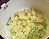 Foto del paso 2 de la receta: Vichyssoise (sopa de puerros) con topping de jamón
