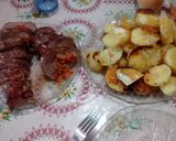 Foto del paso 6 de la receta: Carne rellena con papas al horno
