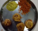 A picture of step 1 of Kela vada.