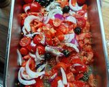 Mediterrán sült feta zöldségekkel recept fázis 2 fotója