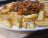 عکس مرحله 2 از دستور خوراک گوشت و قارچ