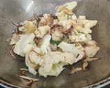 A picture of step 4 of Lal Saag with Gobhi.