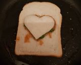 A picture of step 4 of Bread Omelette and chips.