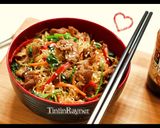 Foto langkah ke 7 dari resep Japchae with Beef Korean Noodle,aka Soun Ala Korea pake Vermiceli aja.