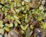 A picture of step 3 of Chicken with pumpkin.