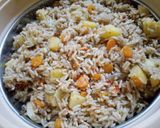 A picture of step 8 of Carrots and potatoe rice.