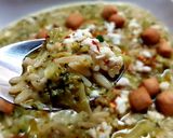 A picture of step 5 of Broccoli Soup with Orzo and Feta.