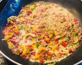 Tejes, szines omlett recept fázis 3 fotója