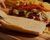 A picture of step 5 of Italian Hoagie (By an Ex-Jersey Mikes Employee).