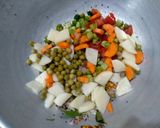 A picture of step 3 of Vegetable Upma.