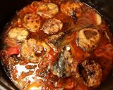 Foto del paso 6 de la receta Caballa a la moruna, con patatas y pimientos