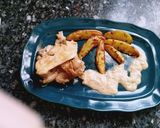 Foto del paso 5 de la receta: Pollo con salsa de puerro, cebolla y patatas chulas