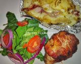 Foto del paso 3 de la receta: Rollo de lomito con tocino, papa rellena y ensalada de espinaca