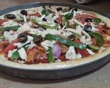 A picture of step 5 of Pizza 🍕 in tikka flavor.
