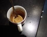 A picture of step 2 of Hand beaten foamy coffee.