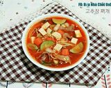 Hình bước làm 7 của món Canh tương ớt (súp tương ớt) 고추장 찌개