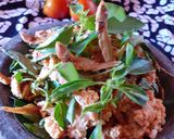 Foto langkah ke 8 dari resep 14. Sambel tempe teri kriuukk kempo (kemangi + klopo).