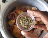 A picture of step 3 of Kuku Kienyeji (organic chicken) stew.