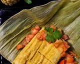 A picture of step 9 of Salsa stuffed Corn Tamales.