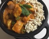 A picture of step 9 of Veg. tofu sabzi.