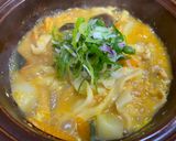 A picture of step 8 of Houtou Udon Noodle with Pumpkin Miso soup.