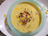 Roasted corn garlic soup
