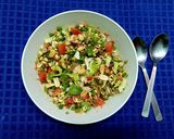 A picture of step 3 of Moong Sprouts Salad.