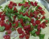 A picture of step 3 of Masala papad.