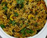 A picture of step 7 of Vegetable Biryani.