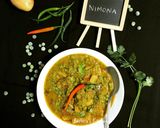 A picture of step 9 of Nimona (Green Peas Curry).