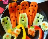 A picture of step 4 of Spooky Veggie Salad.