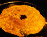 A picture of step 4 of A Healthy Adai Dosai with Quinoa with red amaranth leaves.