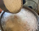 A picture of step 3 of Bamboo Shoot Savory Congee.