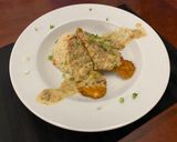 A picture of step 4 of Pork Medallions in a Mushroom Cream Sauce.