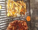Foto del paso 5 de la receta: Montado de Matambrito de cerdo a la barbacoa en verduras rústica