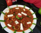 A picture of step 12 of Paneer Capsicum Masala.