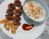 A picture of step 3 of Gola kabab.