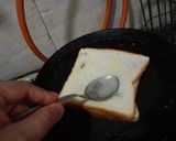 A picture of step 2 of Nutella and banana sandwich.