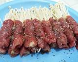 Enoki Beef Roll With Teriyaki Sauce || Daging Gulung Jamur Enoki langkah memasak 3 foto
