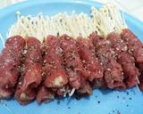 Foto langkah ke 3 dari resep Enoki Beef Roll With Teriyaki Sauce || Daging Gulung Jamur Enoki.