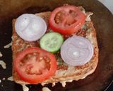 A picture of step 3 of Uttapam Sandwich.