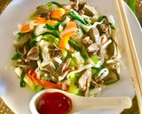 Hình bước làm 6 của món Phở xào lòng vịt