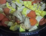 Foto langkah ke 5 dari resep Tumis tahu kuning,Wortel&Jamur Kancing tanpa minyak~diet friendly✨.