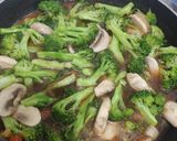 Foto langkah ke 4 dari resep Tumis Jamur Brokoli Pedas.