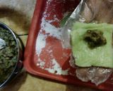 Foto langkah ke 10 dari resep Mochi Pandan Isi Kacang Hijau.