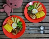 Foto langkah ke 8 dari resep Steamed Tofu with Boiled Vegetables and Blackpepper Sauce.