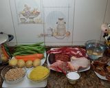A picture of step 1 of Madrid-Style Chickpea Stew (Cocido Madrileño, Pressure Cooker Version).