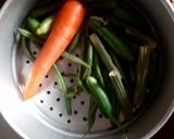 A picture of step 1 of Aviyal (A Keralite Healthy Veg Coconut Stew).